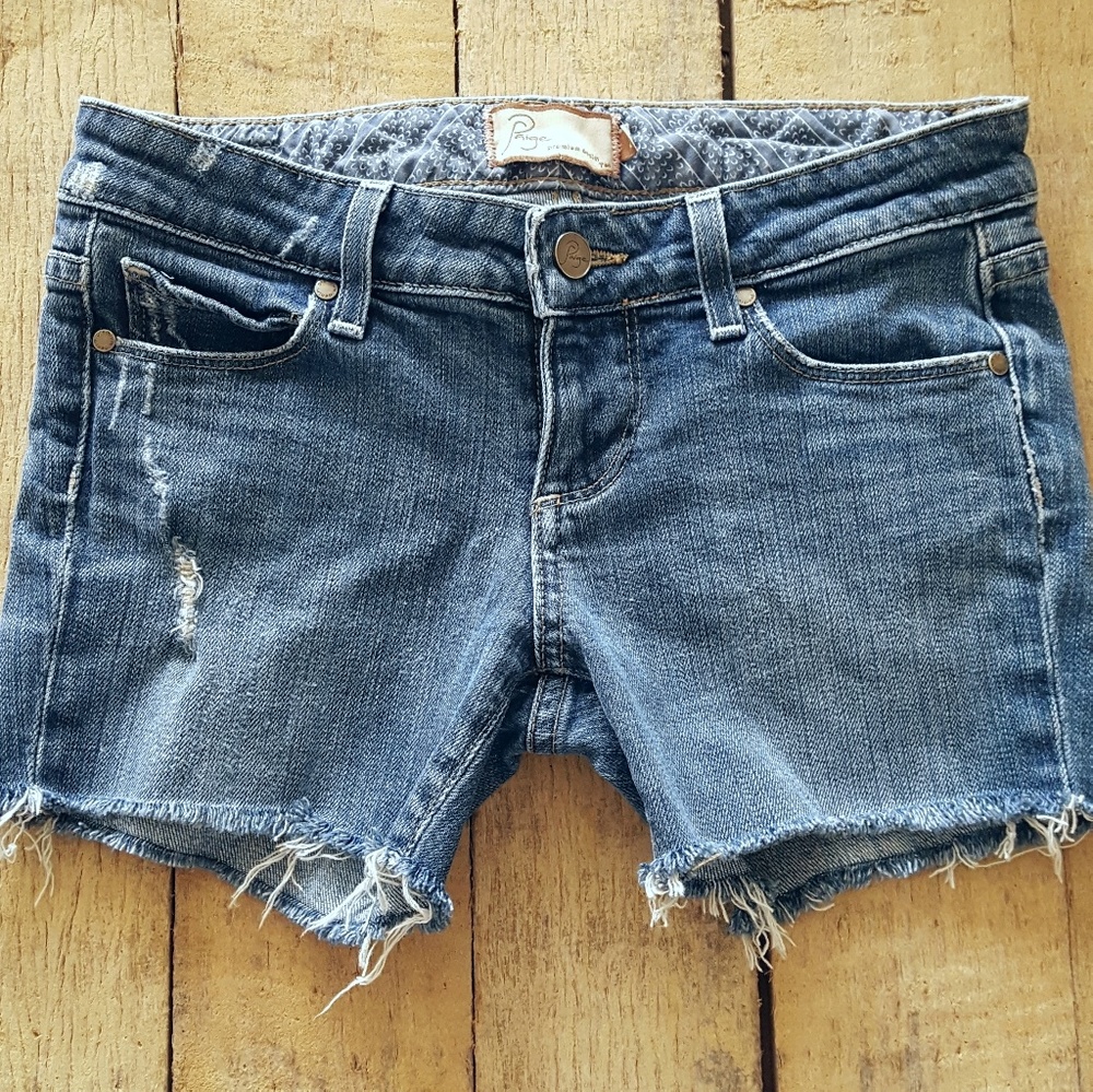 PAIGE Cut Off Shorts | Custom Cut Distressed